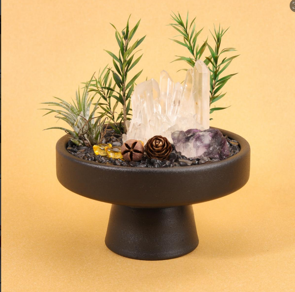 Clear Quartz & Fluorite Clarity Crystal Bonsai Sculpture