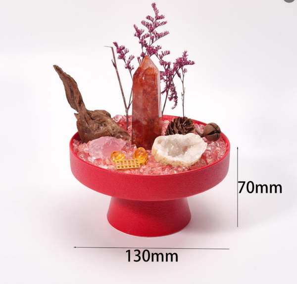 Hematoid Quartz Vitality Crystal Bonsai Landscape